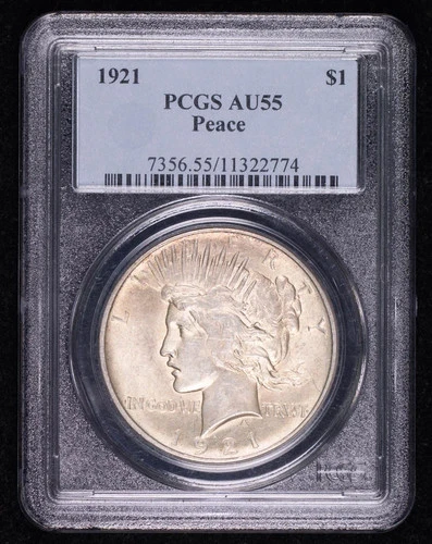 1921 P Peace Silver Dollar PCGS AU-55 Peace