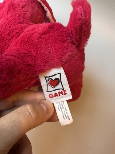 Ganz Webkinz Cherry Soda Pup Plush 8" Dog No Code Puppy Beanbag Red Pink - Picture 9 of 12