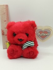 Puffkins Christmas Bear Red Candy Cane Jangles w/Tag Small Stuffed Plush Vintage