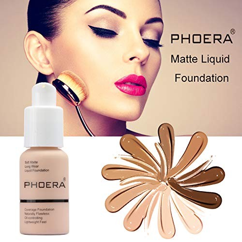 2 Pk PHOERA Foundation 102 Nude & 104 Buff Beige Soft Matte Oil Control