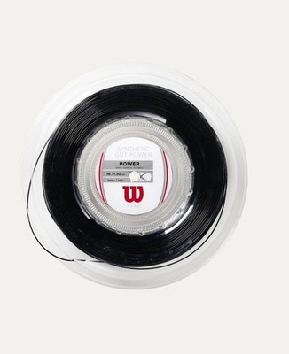 Wilson Synthetic Gut Power 16 Tennis String Color Black, 200M Reel