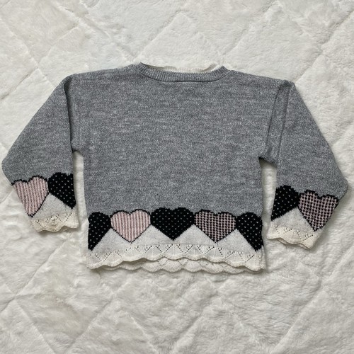 VTG Mickeys Stuff For Kids Girls Size S 7/8 Disney Gray Knit Sweater Minnie FLAW - Picture 3 of 16