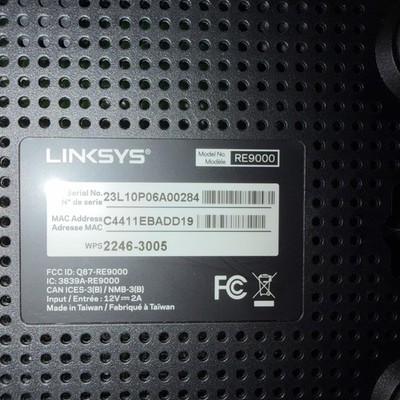 Linksys - RE9000 AC3000 MU-MIMO Wi-Fi Range Extender - Black