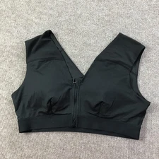 Tommie Copper Sports Bra Womens 2XL Zip Front Znergy Shoulder Support Gym Fitnes