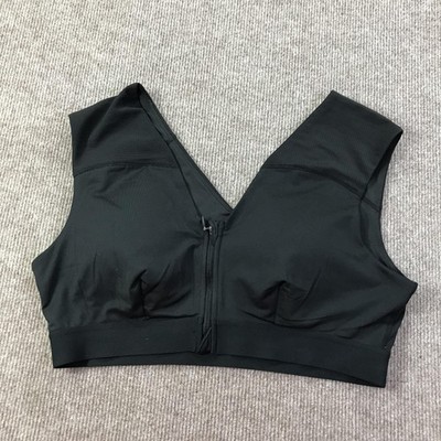 Tommie Copper Sports Bra Womens 2XL Zip Front Znergy Shoulder Support Gym Fitnes