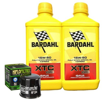 Wartungsset Öl Bardahl XTC 15W50 Für Yamaha YFM700 Grizzly Special 2014