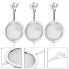 3 Stück Edelstahl-Metall-Handsieb, kleines Mini-Sieb, Tee-/Kaffee-/Saftsieb mit