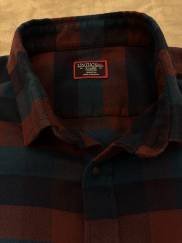 UNTUCKit Shirt Mens XL Button Up Plaid Wrinkle Free Cotton - Bild 7 von 11
