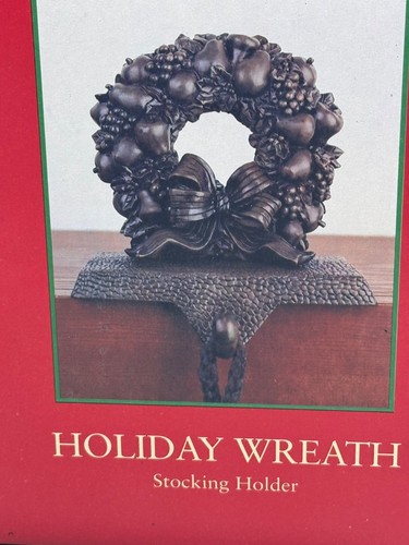 halten alles Weihnachtskranz Weihnachten Strumpfhalter Antik Polyresin LESEN - Bild 2 von 6