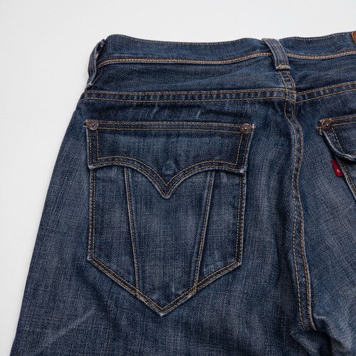 Levi’s Red Collection Jeans Mens 32x32 Blue Denim Slim Boot Cut Flap Pockets Y2K - Picture 18 of 20