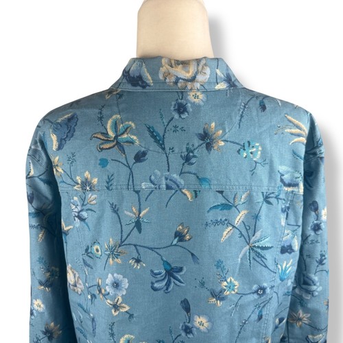 Coldwater Creek Jacket Womens Size XL Floral Cotton Cottagecore Vintage 90s USA - Picture 13 of 14