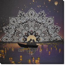 Bead Embroidery Kit "Romantic evening" Stitching Handmade Beadwork