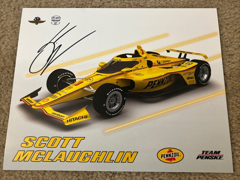 Scott McLaughlin 2024 Indy 500 Signed Car Promo Hero Card Indianapolis