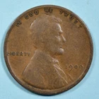 1909 VDB Lincoln Wheat Cent ~ VG VERY GOOD ~ Bronze Penny 1c Coin