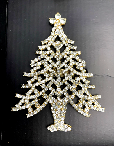 New NAPKIN RINGS CHRISTMAS TREES Christian Siriano Box of 4 Rhinestones - Picture 5 of 8