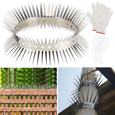Raccoon Squirrel Spikes Stainless Steel Fence for Bird Feeder Pole,Tree Baffle