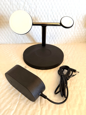 Belkin - BOOSTCHARGE PRO 3 in 1 Wireless Charger w/ MagSafe for iPhone - Black