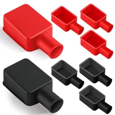 Battery Terminal Protectors 8 Pcs Soft Rubber Safety Covers NEW