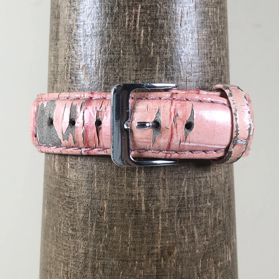 Reloj Saint Honore Paris Mujer Rosa Pavé Cronógrafo Cuero 35mm 6 1/2" Foto 4 de 4