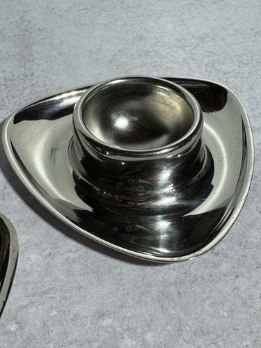 Lote de 2 portavasos para huevos de acero inoxidable Alfra Alessi Italia 18/10 - Imagen 3 de 7