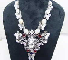 Natural Moonstone Gemstone 925 Sterling Silver Jewelry Necklace Size 17-18"