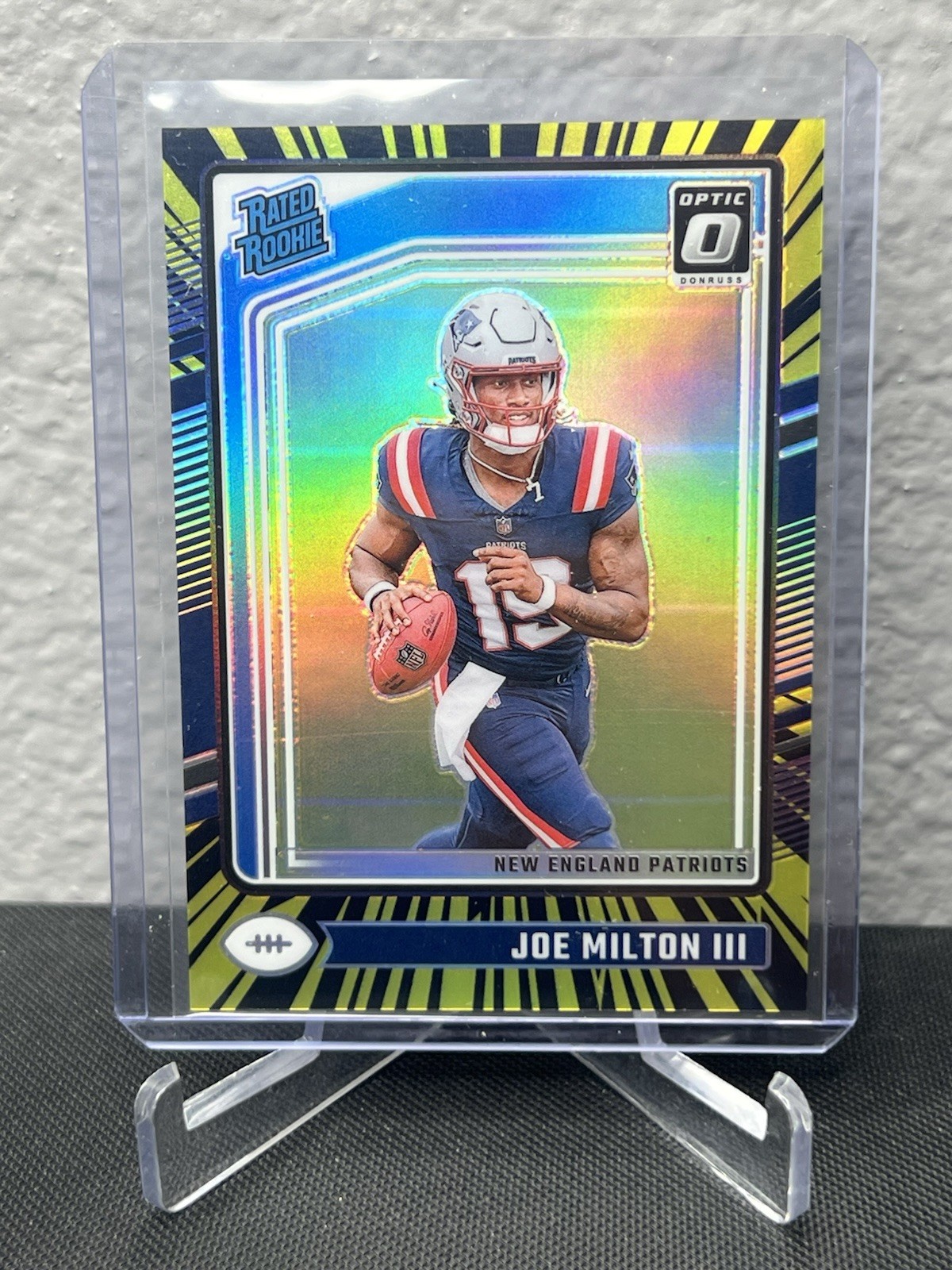 2024 Panini Donruss Optic Joe Milton III #255 Electricity #5/75 - Patriots, RC