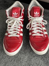Adidas Sleek Series Trainers - Red & White High Top Women Size UK 8 EU 42