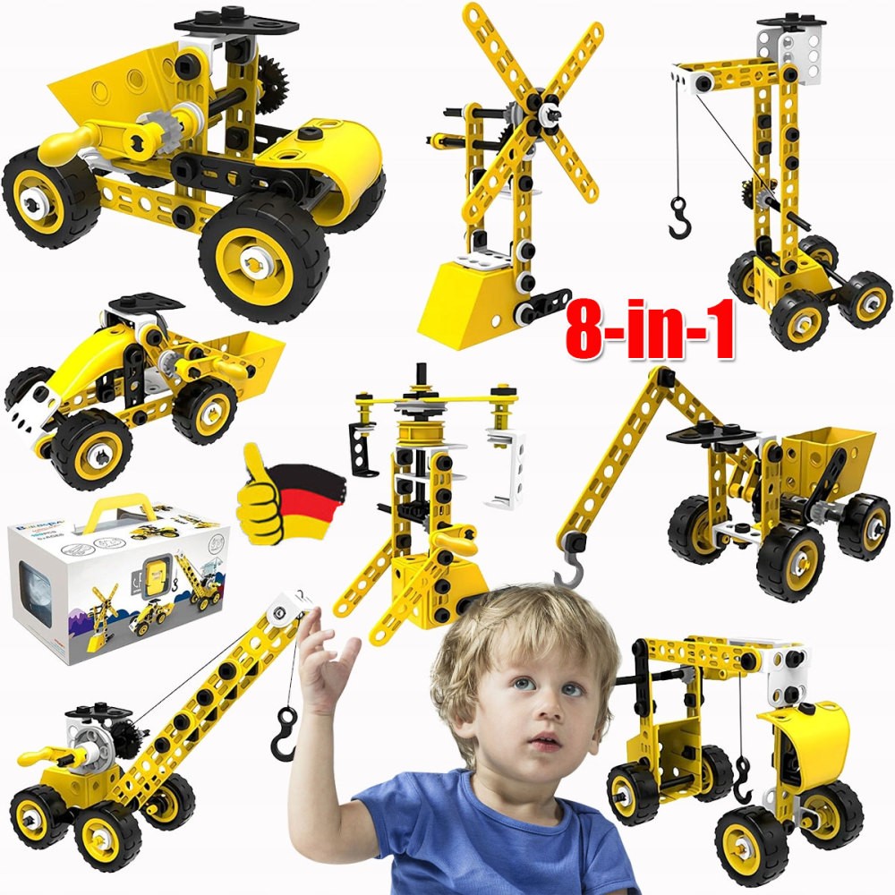 8in1 STEM-Bauspielzeug für Kinder ab 3 Jahren kreative DIY-Bausteine 100tlg TOP