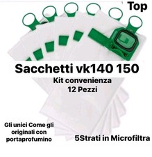 SACCHETTI VK 140/150 TESTATI DA FOLLETTMANIA 12 SACCHETTI. 
