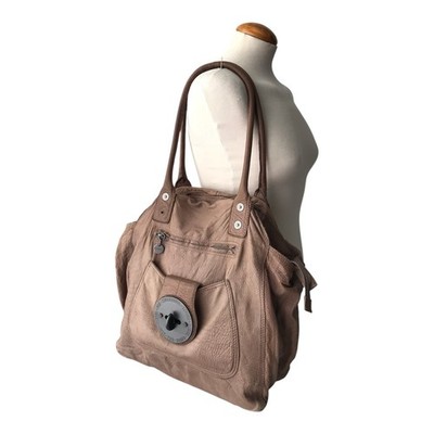 DIESEL Vintage Leather Bag Industrial Lock Grunge City Moto Biker Avant Garde