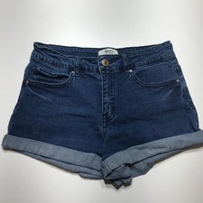 Forever 21 Los Angeles Shorts Womens Size 27 Cuffed Denim Shortie Super Stretch