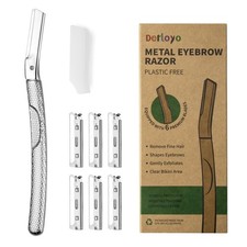 Dermaplaning Tool for Face, Eyebrow Razor, Shaping, Silver