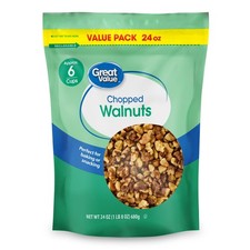Chopped Walnuts Baking Snack Nuts Resealable Bag 24 oz