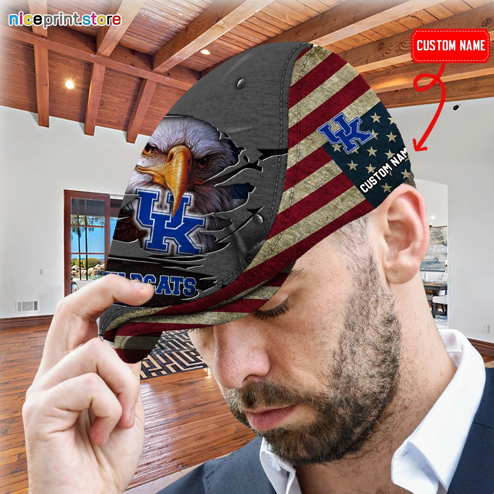 Kentucky Team Wildcats Jeff Cap NCAA Driver Cap Golf Cap Flat Cap