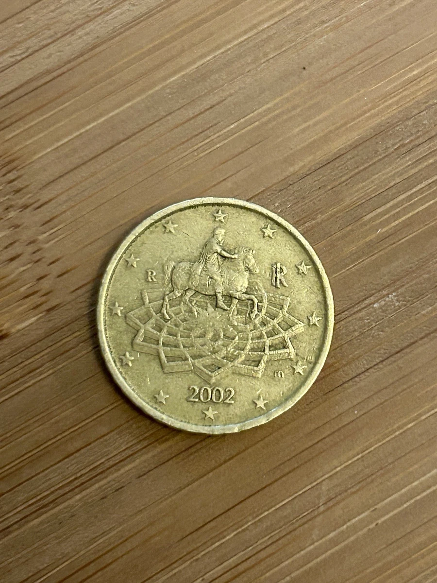 Pièce De 50 Centimes D'euro Italie 2002 - Rare - Collection