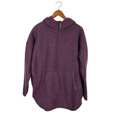 NWT Smartwool Women s Sz Large Hudson Trail Fleece Poncho Jacket Argyle Purple