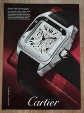 ORIG REKLAME WERBUNG  2005  CARTIER  Santos 100 Chronograph Männerarmbanduhr