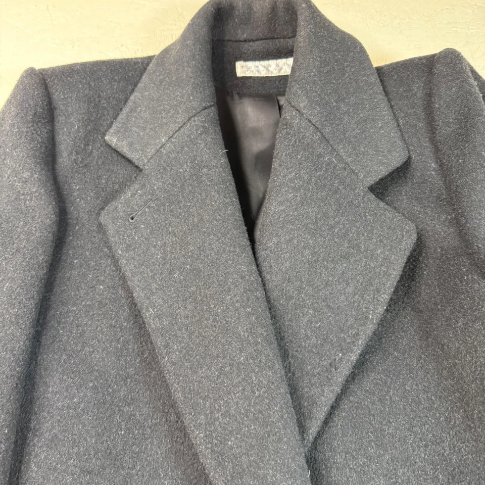 Perry Ellis Portfolio Overcoat – Wool-Blend Double Breasted, Black, Size L - Image 3 of 4