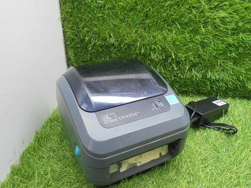 Zebra GK420D Label Thermal Printer USB + PSU + TESTED WORKING *NO FRONT* #
