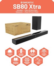 TV Soundbar 2.1 Subwoofer HDMI ARC Bluetooth,...