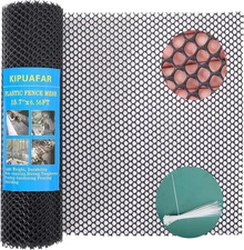 Pet Proof Barrier Net, Black Plastic Chicken Wire Fencing 15.7IN X 6.56FT