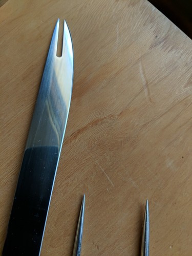 1949 Vintage Gerber Legendary Blades USA Large Carving Knife Fork M2 Carbon HSS - Picture 6 of 14