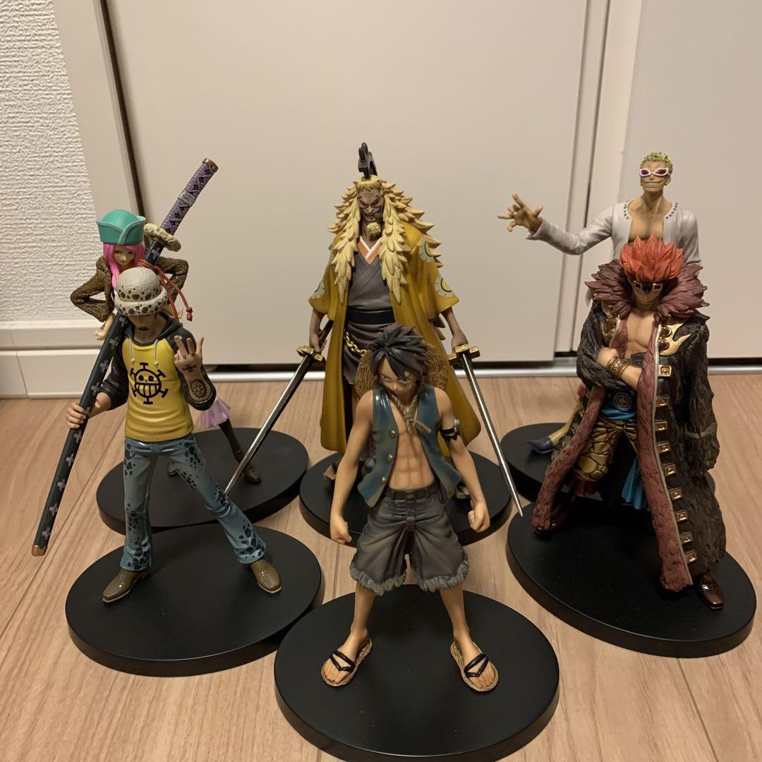 ONE PIECE Figure lot set 6 Luffy Doflamingo Shiki Trafalgar Law