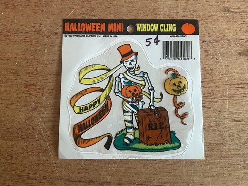 Halloween Mini Fenster klammer Hexe schwarze Katze Jack O Laterne Skelett Lot 1992 Vintage - Bild 5 von 14
