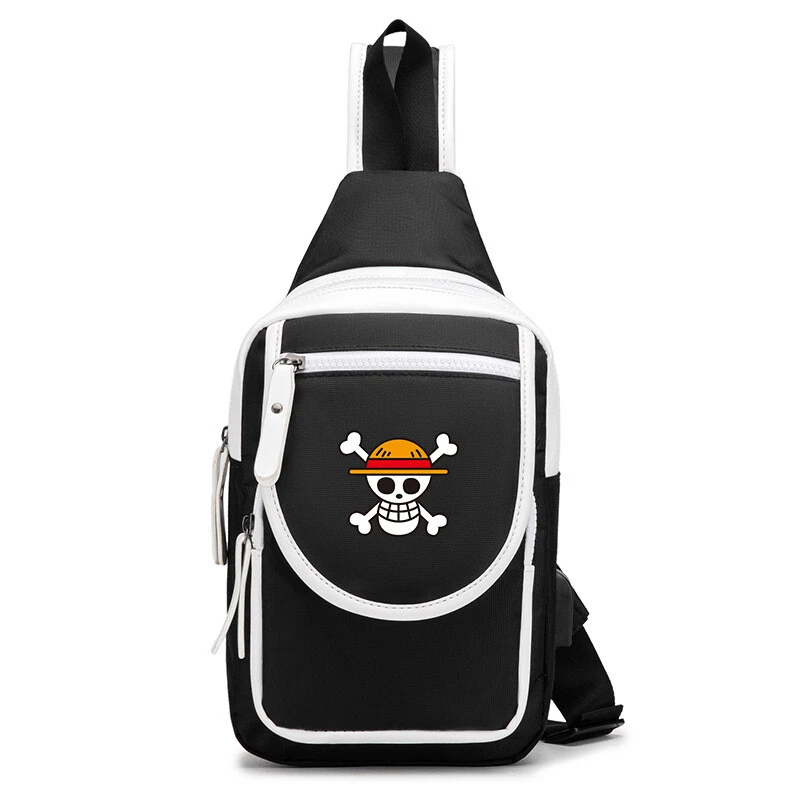 Men Women Chest Bag Anime One Piece Luffy Skull Crossbody Shoulder Bags Backpack
