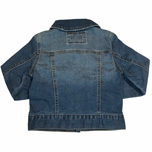 So Little Girls Denim Jacket Size 4-5 Blue Medium Wash Button Front Stretch - Picture 5 of 7