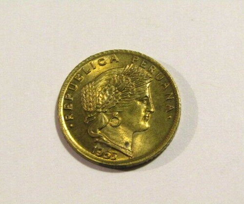 Moneda de 5 centavos Au Perú 1965 - Imagen 2 de 5
