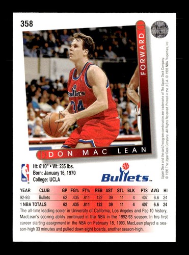 1993-94 Upper Deck Basketball Pick your card(s) - Picture 210 of 355