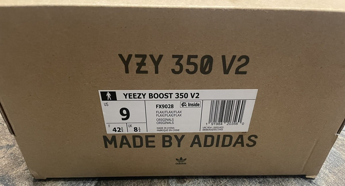 Yeezy Boost 350 v2 Flax US Mens Size 9 | eBay