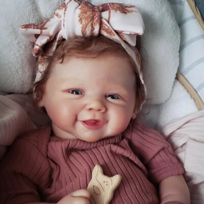 Reborn Baby Dolls VIVI 19'' Newborn Doll Vinyl Cloth Body Real Handmade Gift
